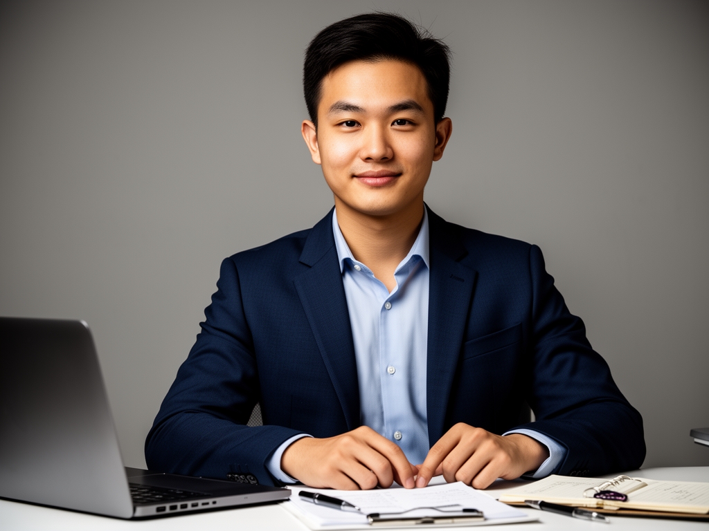 Профессиональный портрет Ниа Томас, контент-стратега и преподавателя, сидящей за ноутбуком в современном офисе